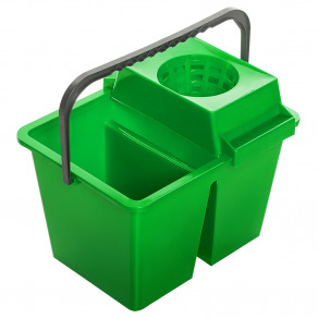 Galeata plastic dubla cu storcator 2   7 litri   verde