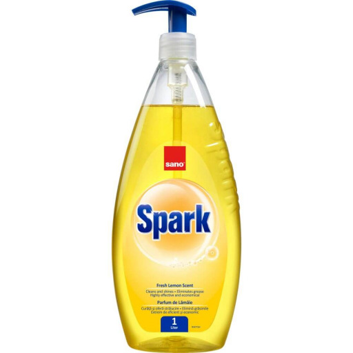 Detergent lichid vase Sano Spark Lemon  1 litru