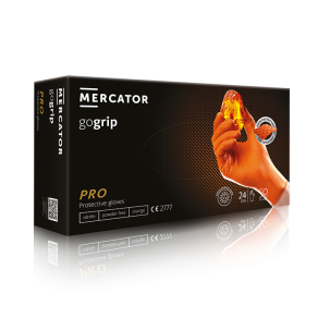 Mercator Ideall Grip  manusi nitril de protectie  examinare  orange  M