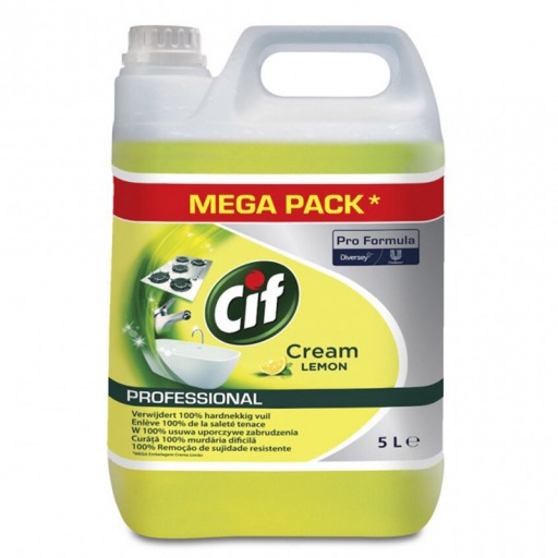 Detergent cremă non-abrazivă Lemon- Cif Pro Formula, 5 litri