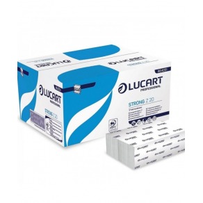 Prosoape hartie pliate alba, Lucart Strong, 2 str, 200 buc, 20*24 cm