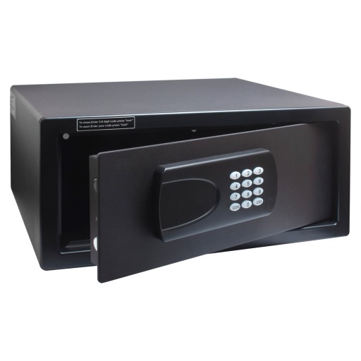 Seif hotelier automat digital Esenia, display LED, negru - iPad