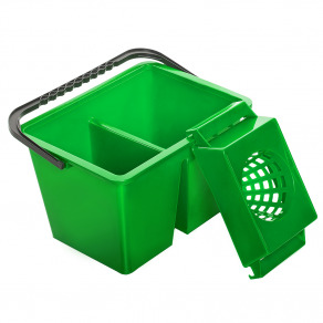 Galeata plastic dubla cu storcator 2   7 litri   verde 2