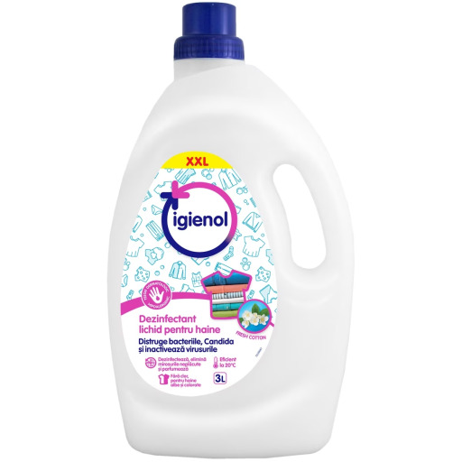 Dezinfectant lichid pentru haine Igienol Fresh Linen, 3 l